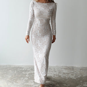 LACE LONG SLEEVE DRESS