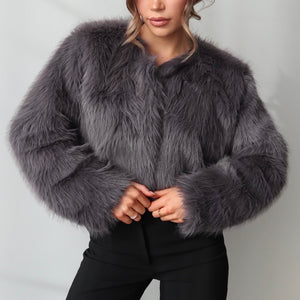 ANTHRACITE FUR CARDIGAN